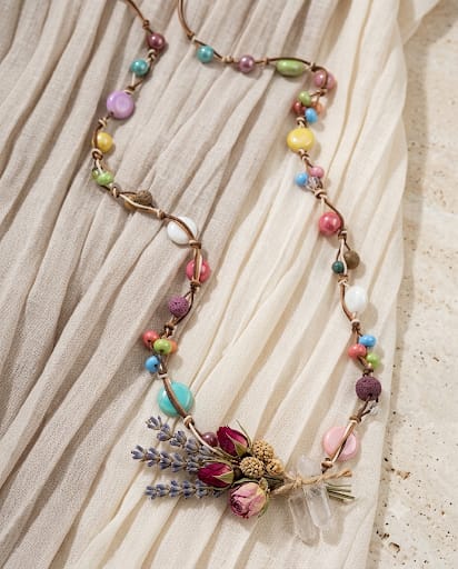 Collana Intreccio di Perle in Ceramica Colorate